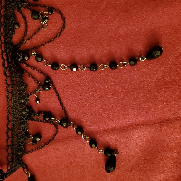*NWT* Hot Topic's Cosmic Aura Black Lace Beaded Choker - Picture 5 of 16